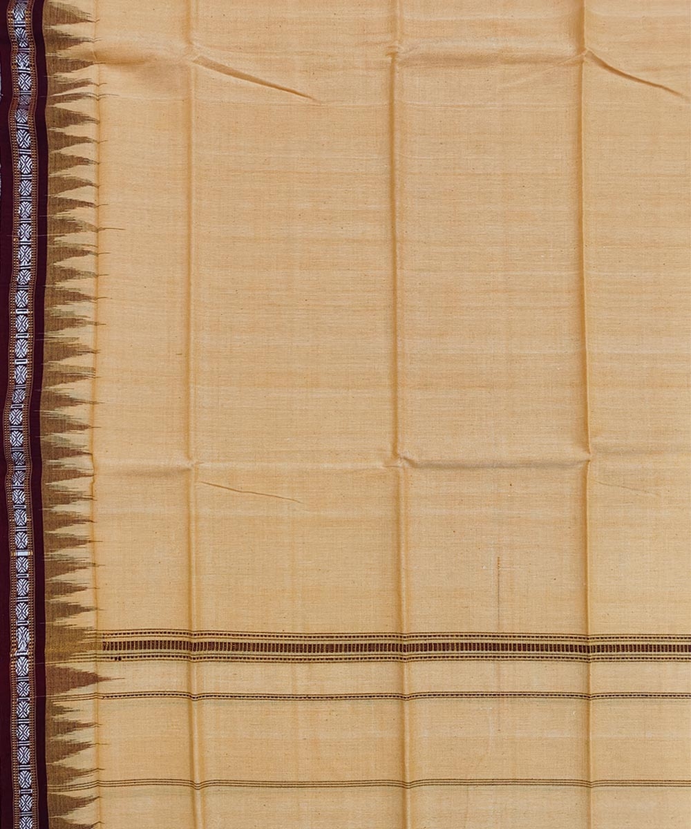 Beige Sambalpuri Handwoven Cotton Gamuchha Image 4