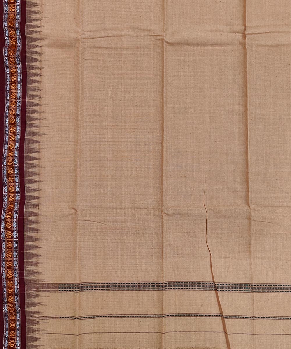 Beige Sambalpuri Handwoven Cotton Gamuchha Image 4