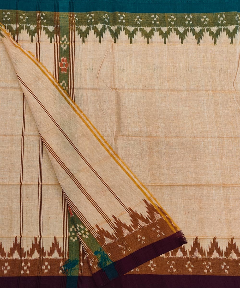 Yellow Red Sambalpuri Handwoven Cotton Gamuchha Image 2