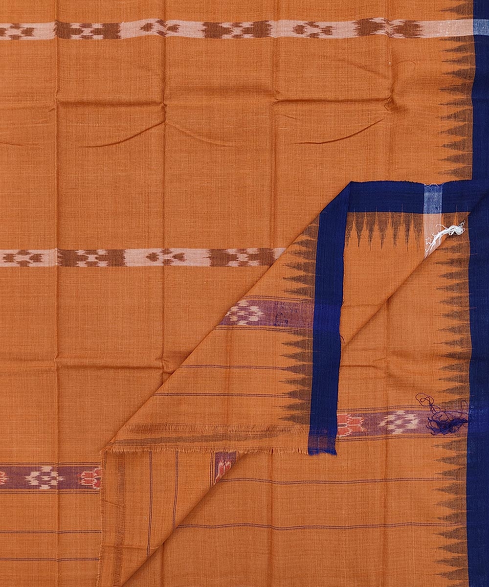 Brown Blue Sambalpuri Handwoven Cotton Gamuchha SFCGAM1750