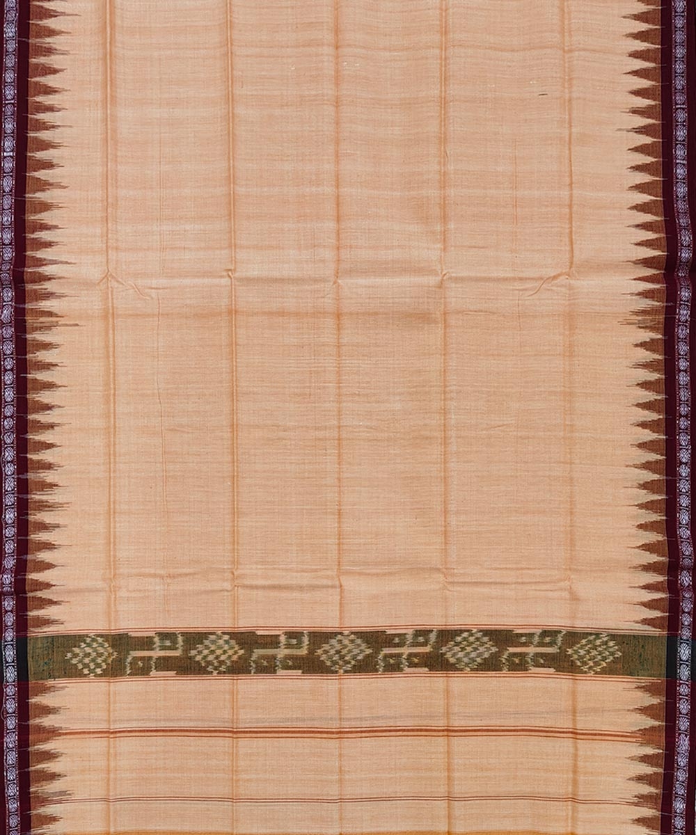 Orange Maroon Sambalpuri Handwoven Cotton Gamuchha Image 3