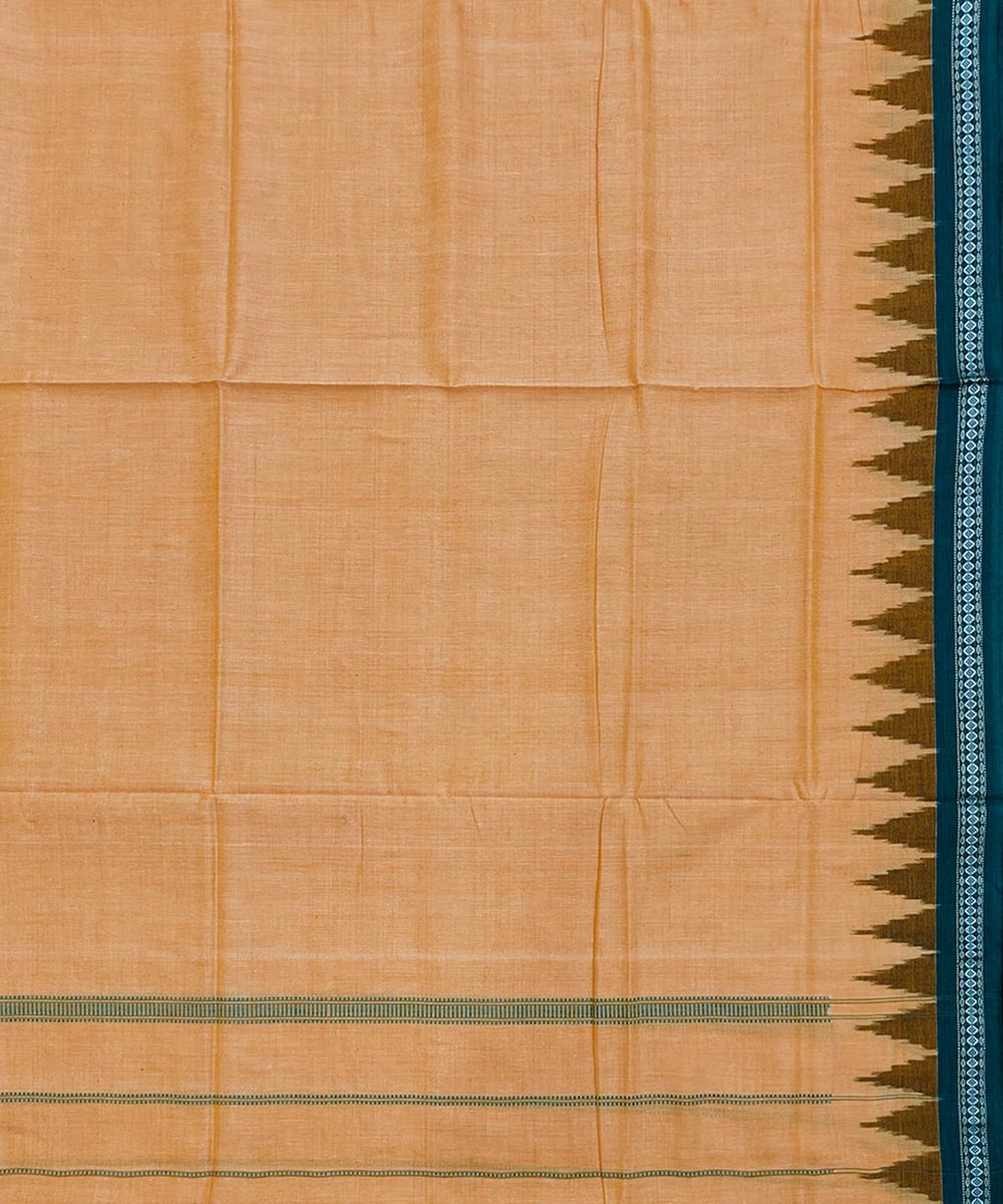 Yellow Green Sambalpuri Handwoven Ikat Cotton Joda Image 4