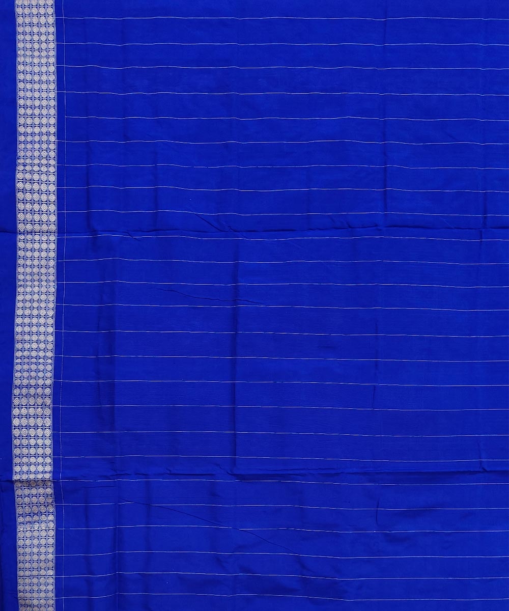 Pink Blue Sambalpuri Handwoven Silk Saree Image 4
