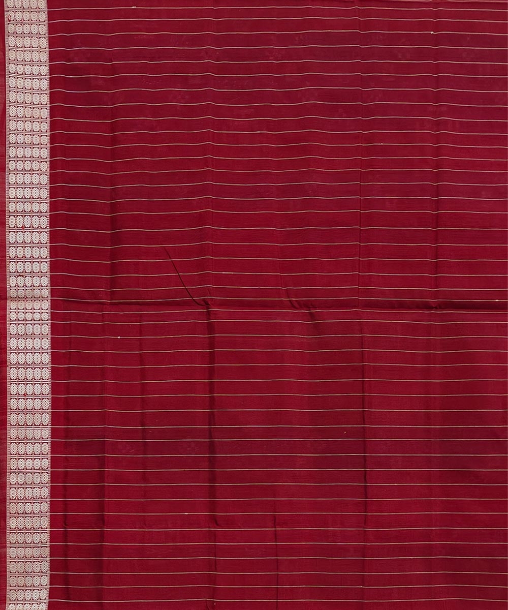 Blue Maroon Sambalpuri Handwoven Silk Saree Image 4