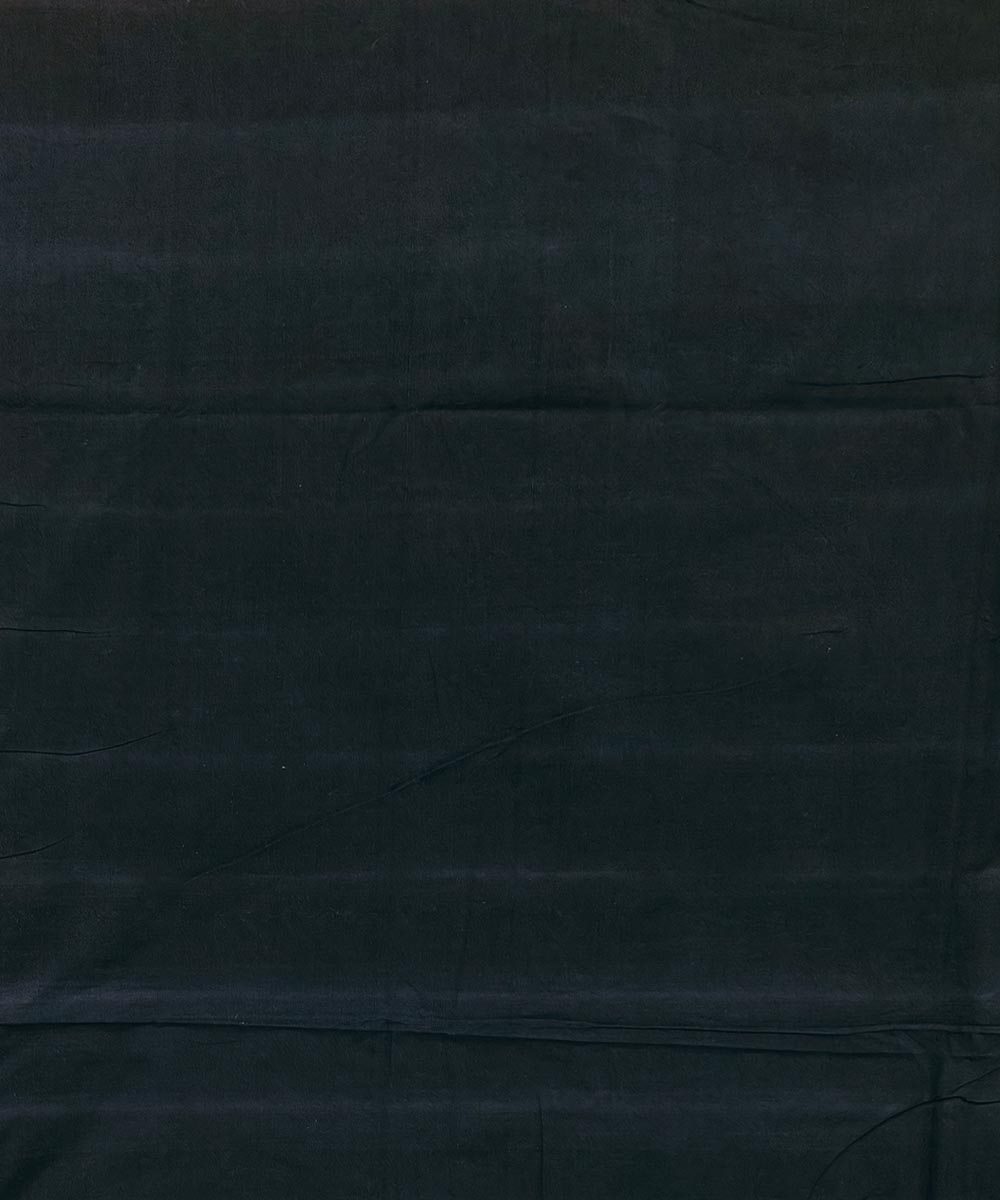 Green Black Sambalpuri Handwoven Single Ikat Cotton Saree Image 4