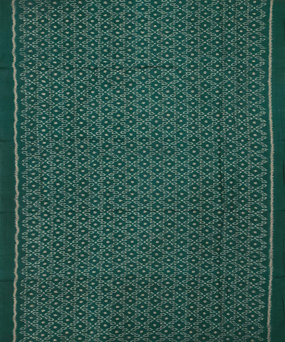 Green Brown Sambalpuri Handwoven Single Ikat Suit Set Image 3