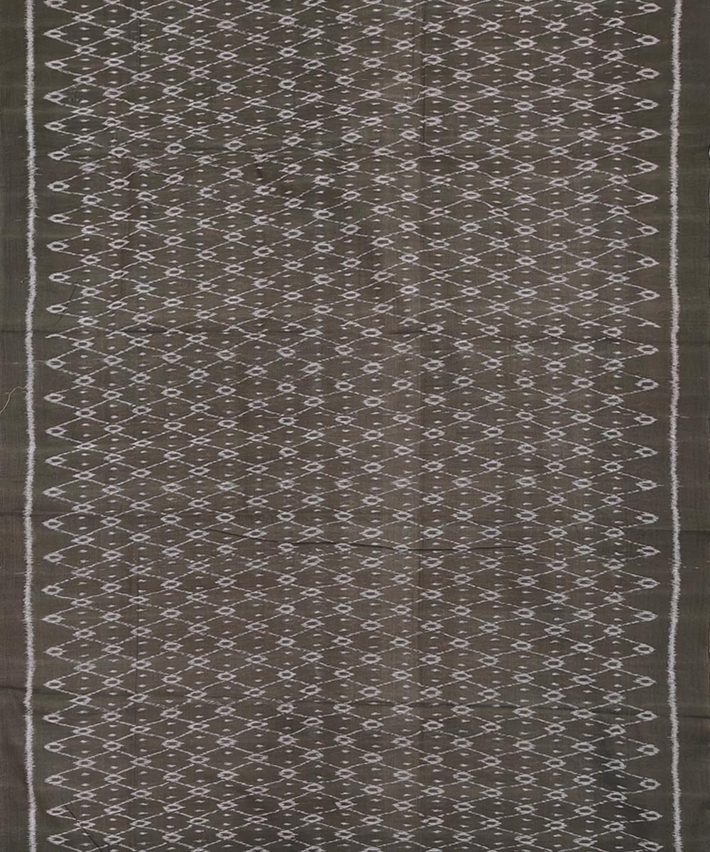 Olive Black Sambalpuri Handwoven Single Ikat Suit Set Image 3