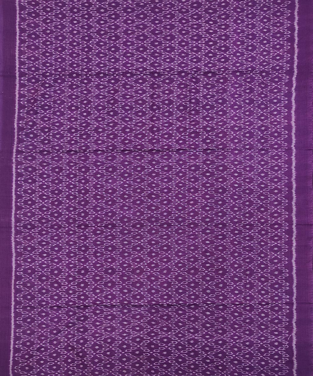 Purple Offwhite Sambalpuri Handwoven Single Ikat Suit Set Image 3