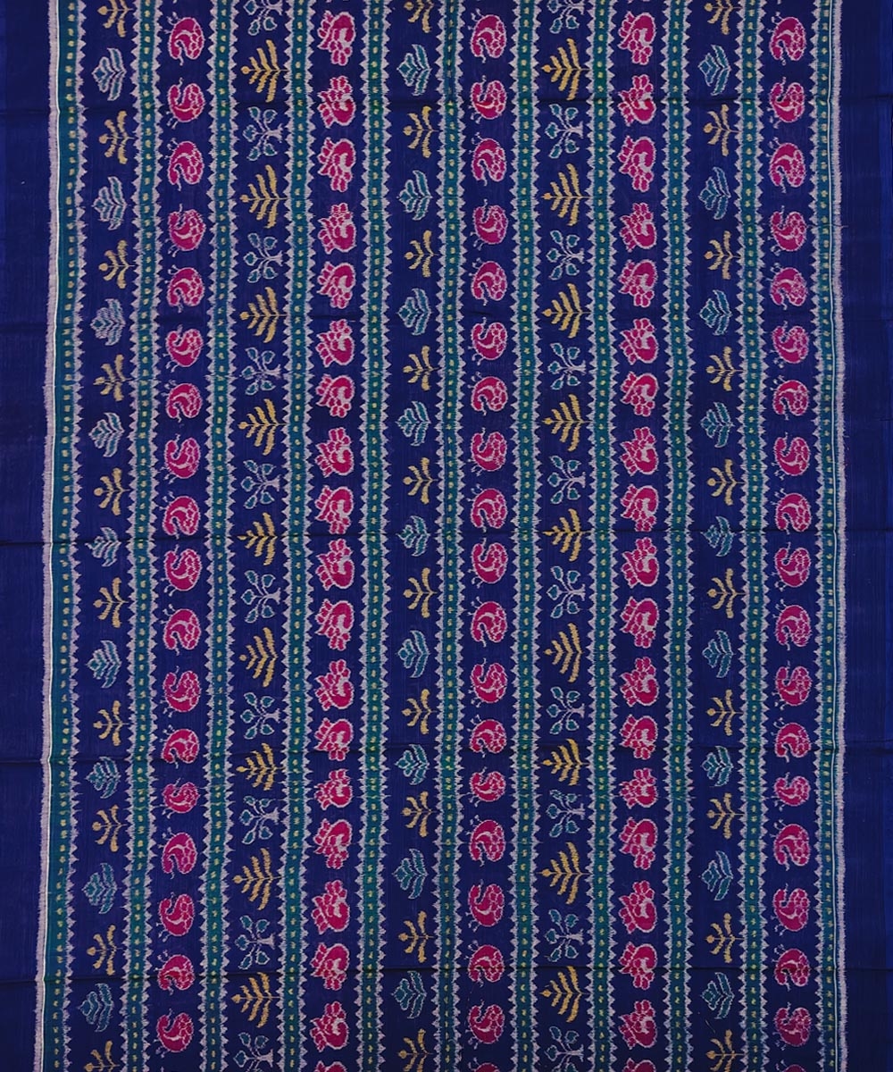 Blue Green Sambalpuri Handwoven Single Ikat Suit Set Image 3