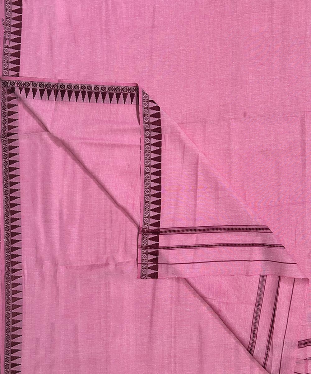 Pink Sambalpuri Handwoven Ikat Cotton Joda SFSJOD1823