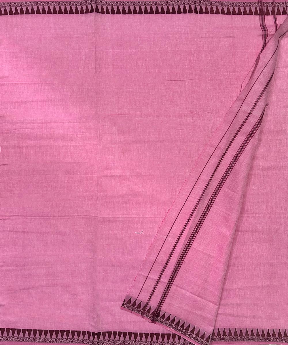 Pink Sambalpuri Handwoven Ikat Cotton Joda Image 2