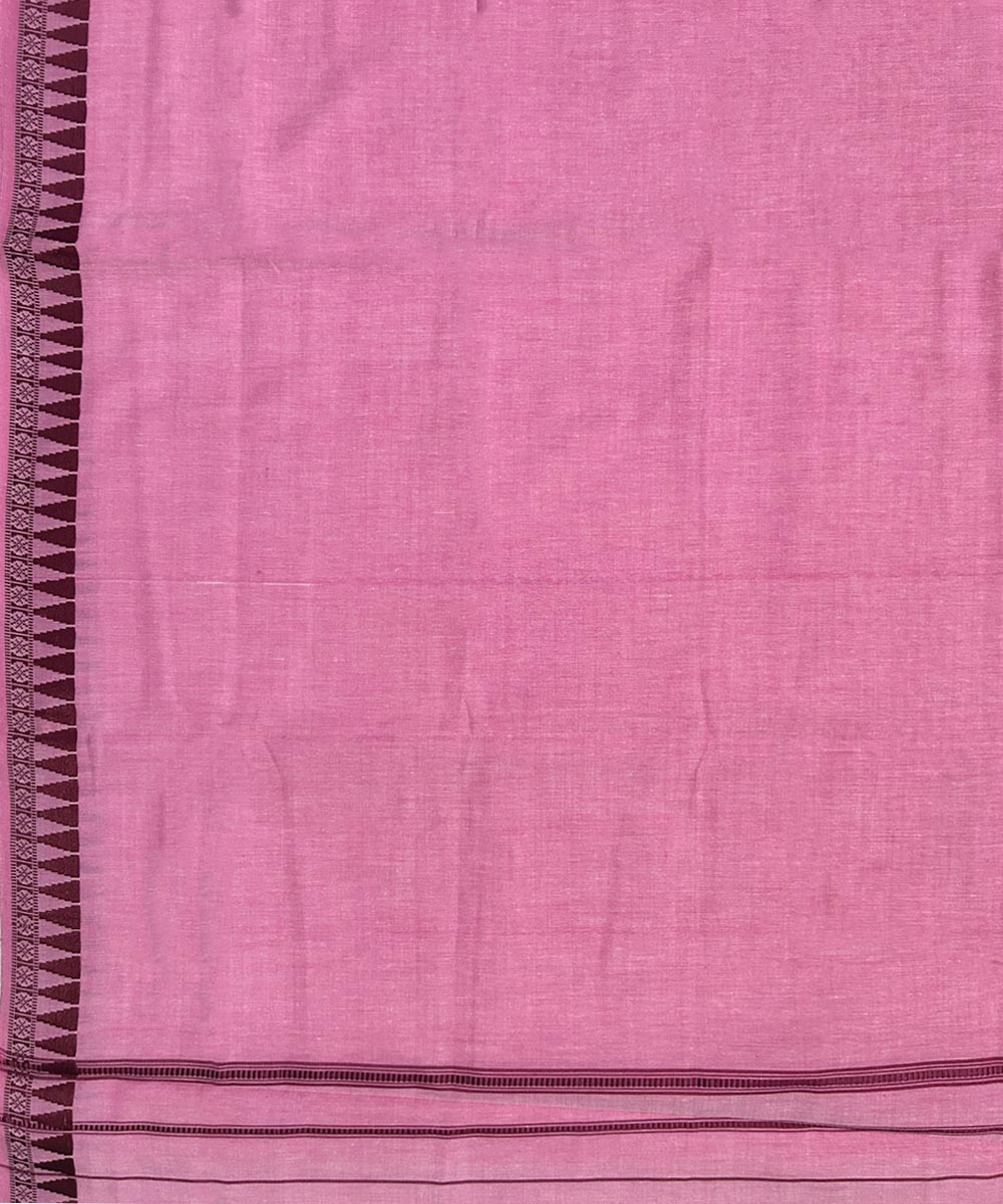 Pink Sambalpuri Handwoven Ikat Cotton Joda Image 4