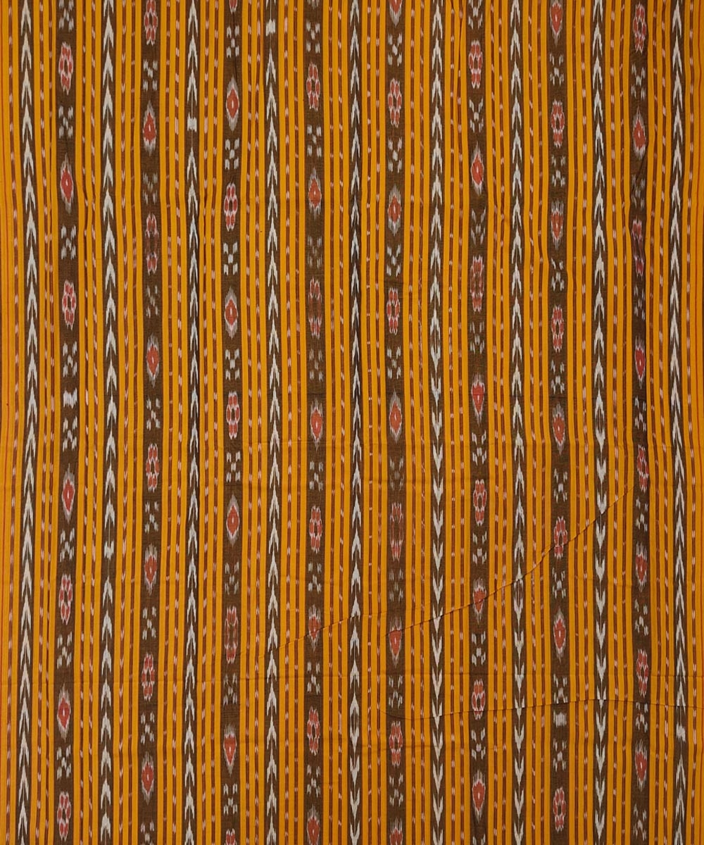 Yellow Sambalpuri Handwoven Single Ikat Suit Image 3