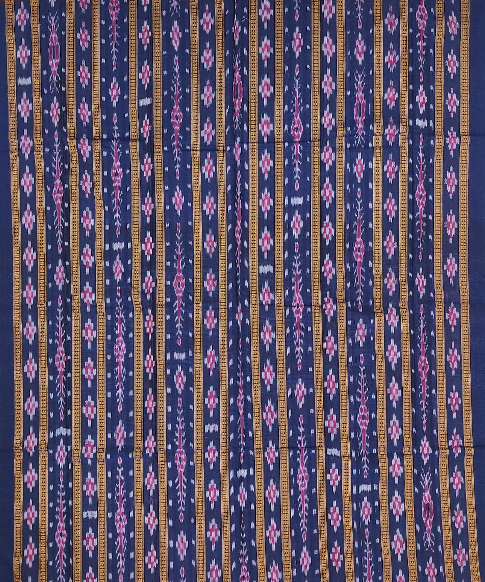 Blue Maroon Sambalpuri Handwoven Single Ikat Suit Image 3