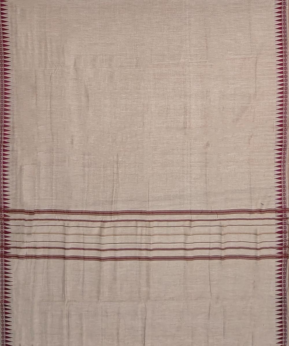 Brown Sambalpuri Handwoven Cotton Joda Image 4