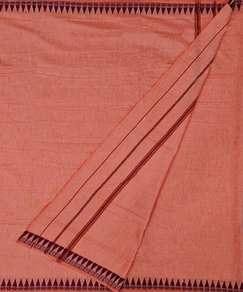 Orange Sambalpuri Handwoven Cotton Joda Image 2