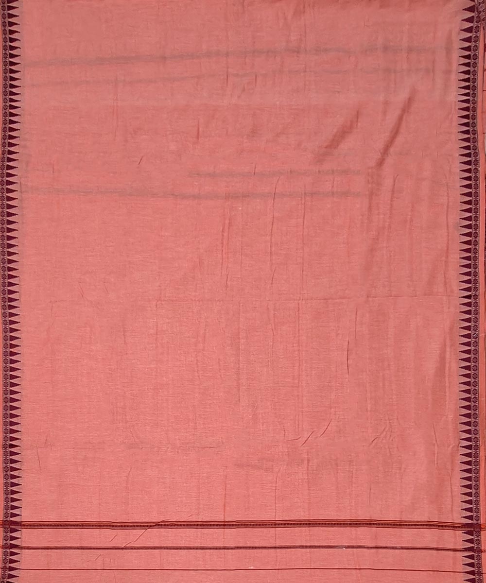 Orange Sambalpuri Handwoven Cotton Joda Image 3