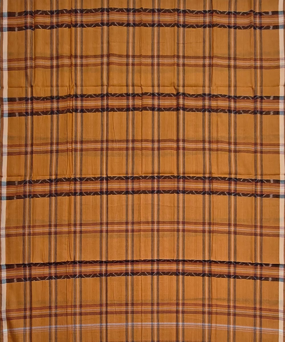 Brown Sambalpuri Handwoven Cotton Lugi Image 3