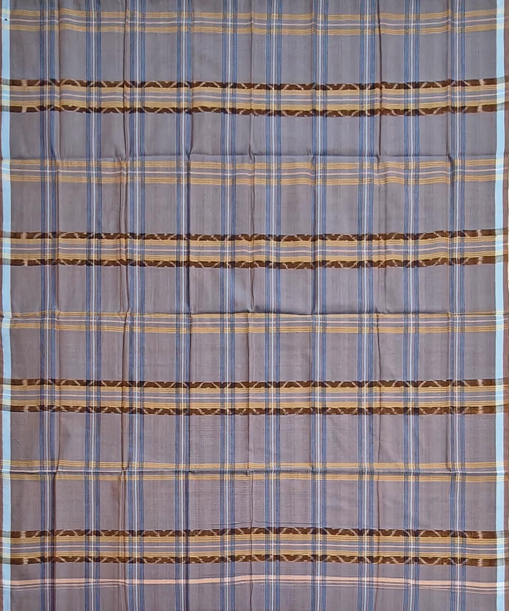 Blue Sambalpuri Handwoven Cotton Lugi Image 3