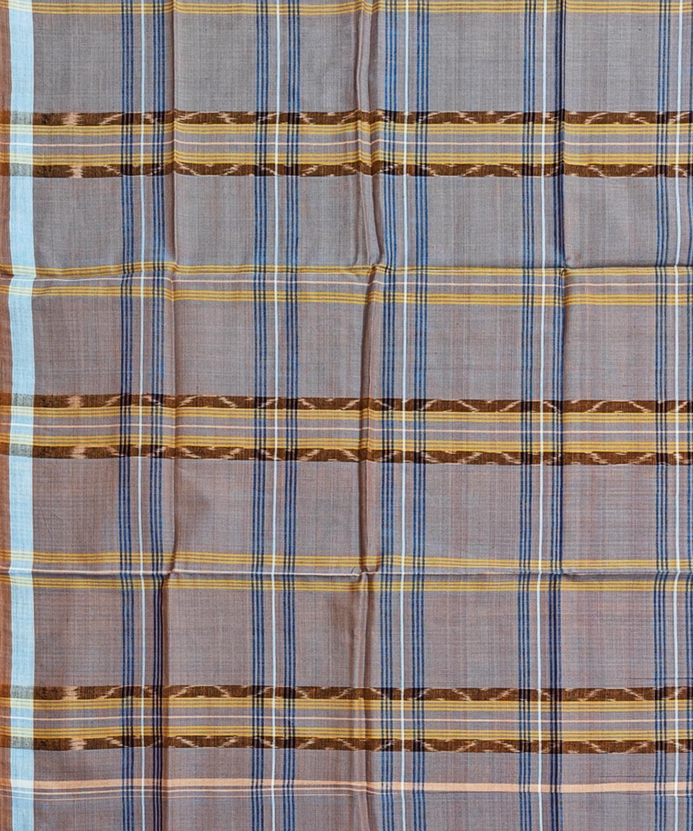 Blue Sambalpuri Handwoven Cotton Lugi Image 4