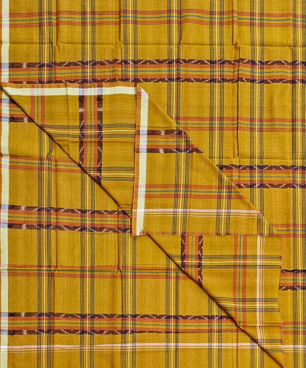 Camel Sambalpuri Handwoven Cotton Lugi Image 1