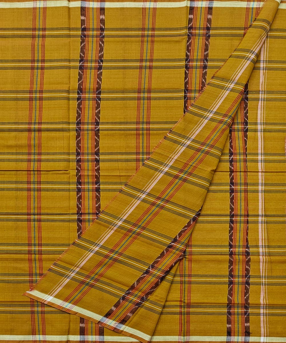 Camel Sambalpuri Handwoven Cotton Lugi Image 2