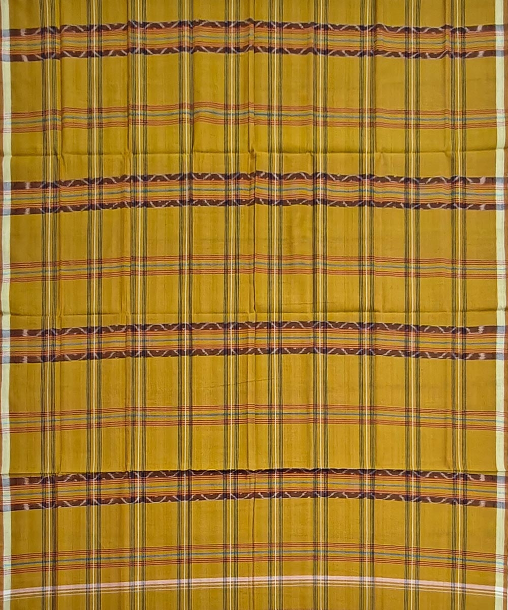 Camel Sambalpuri Handwoven Cotton Lugi Image 3