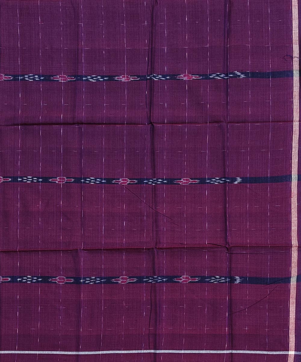 Purple Sambalpuri Handwoven Cotton Lugi Image 4