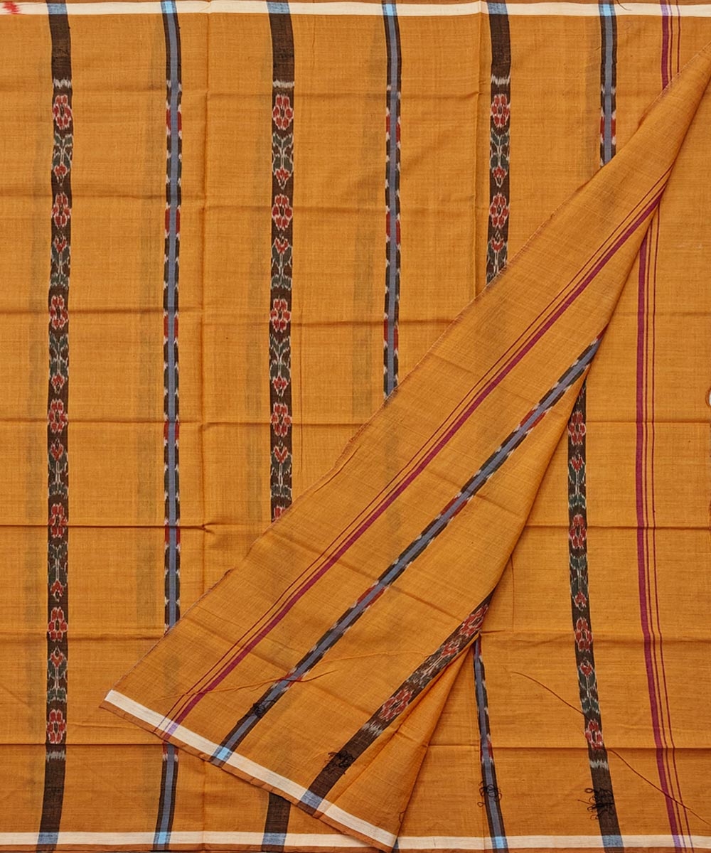 Brown Sambalpuri Handwoven Cotton Lugi Image 2