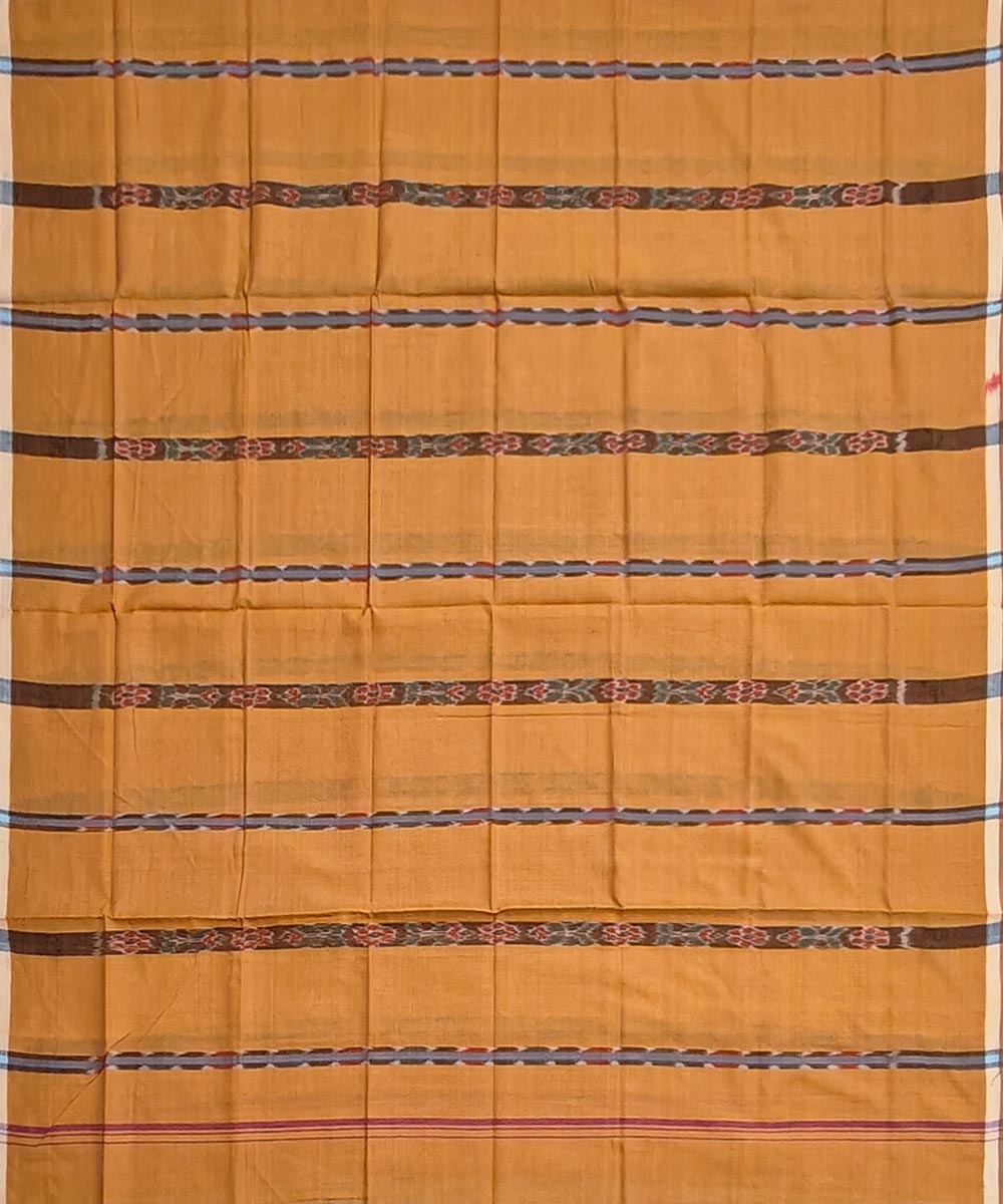 Brown Sambalpuri Handwoven Cotton Lugi Image 3