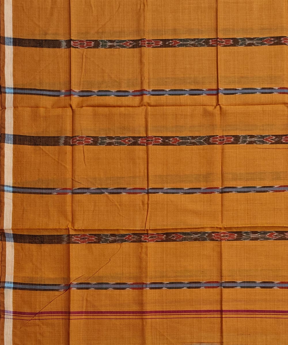 Brown Sambalpuri Handwoven Cotton Lugi Image 4