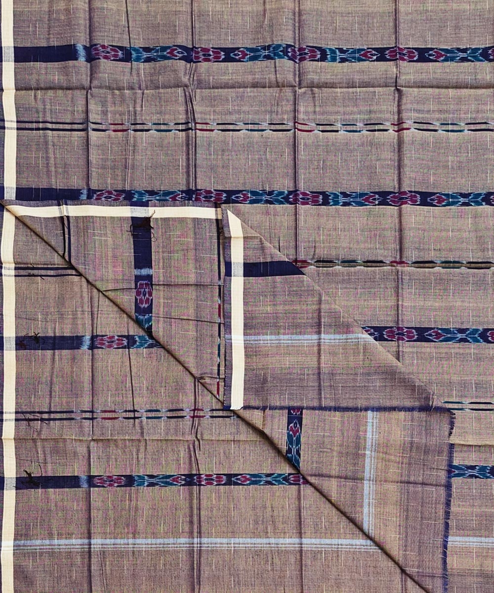 Gray Sambalpuri Handwoven Cotton Lugi Image 1