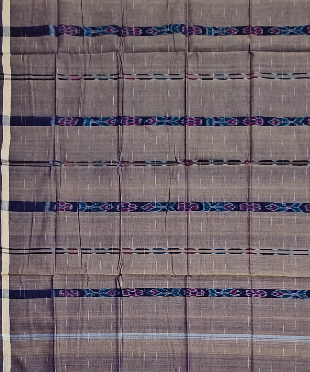 Gray Sambalpuri Handwoven Cotton Lugi Image 4