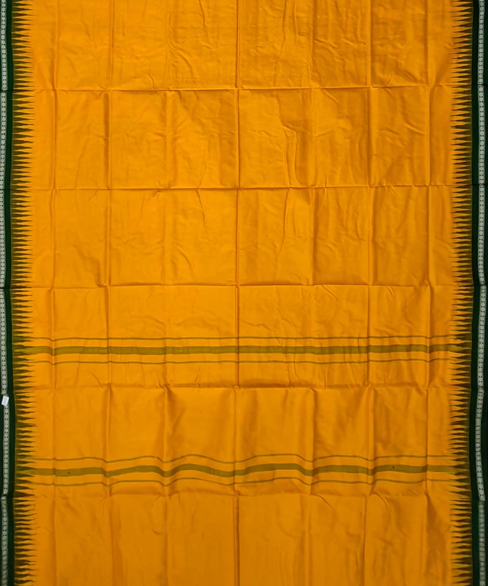 Yellow Green Sambalpuri Handwoven Silk Joda Image 4