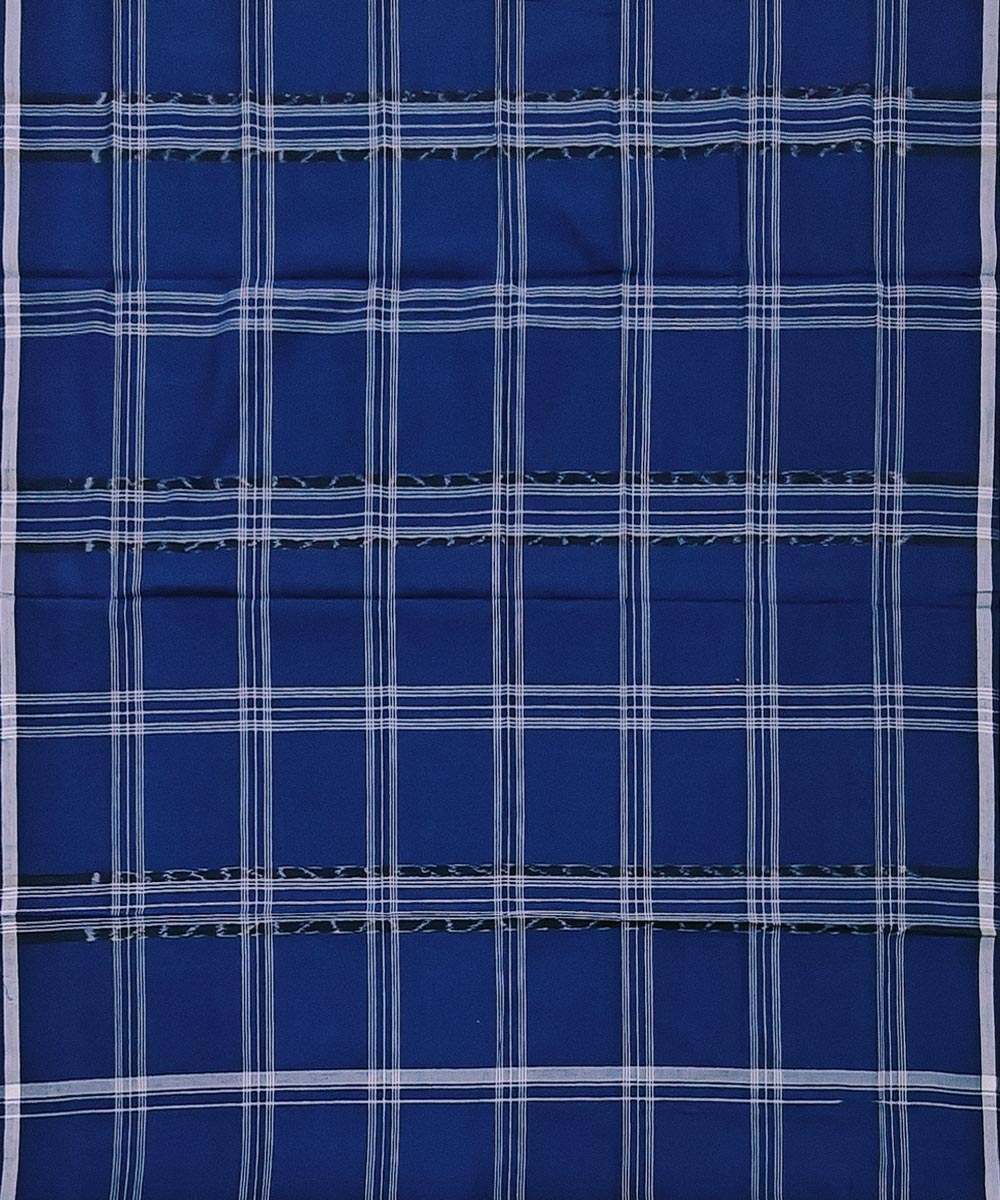 Blue Sambalpuri Handwoven Cotton Lungi Image 3