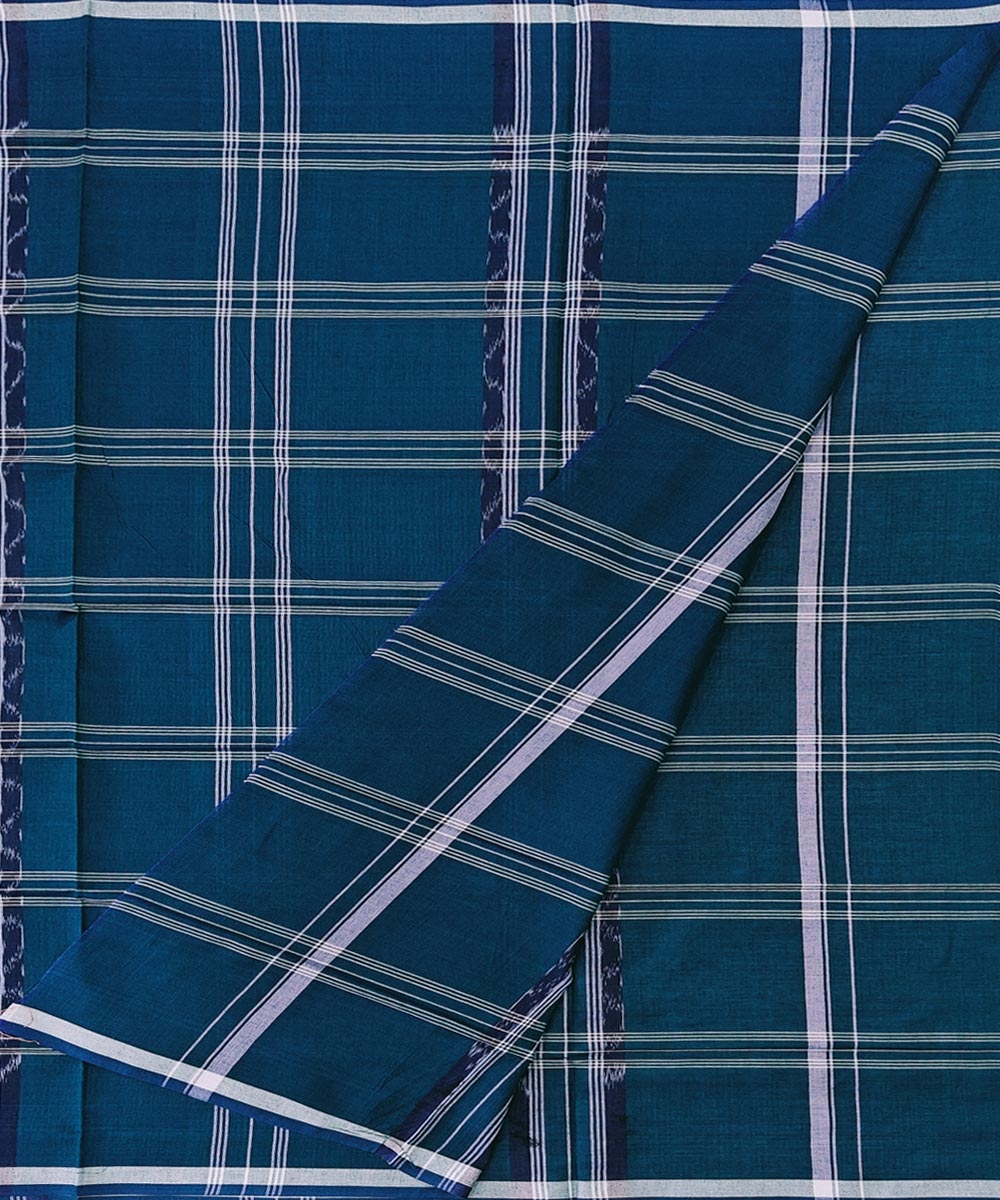 Green Sambalpuri Handwoven Cotton Lungi Image 2