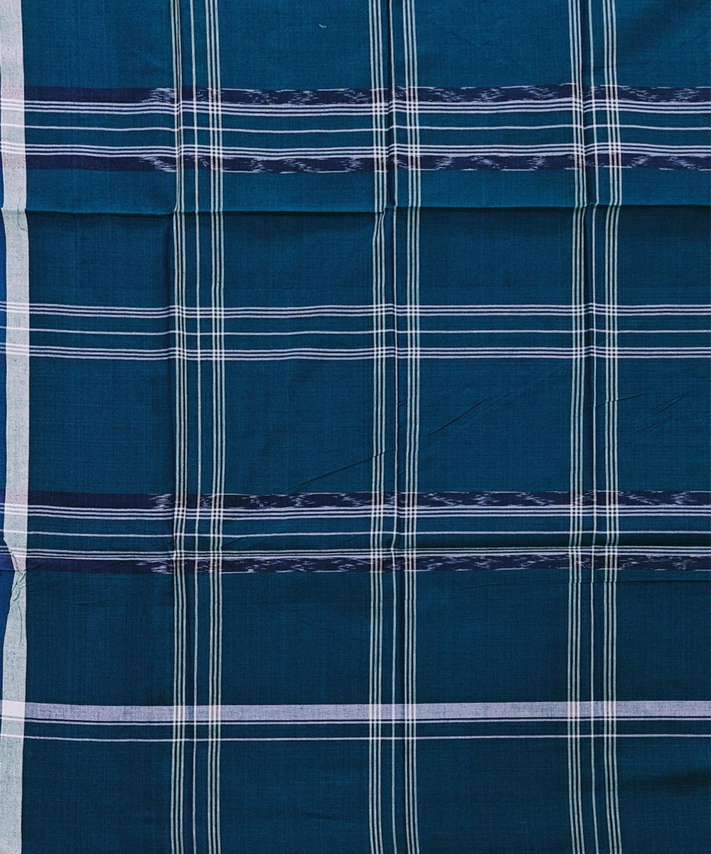 Green Sambalpuri Handwoven Cotton Lungi Image 4