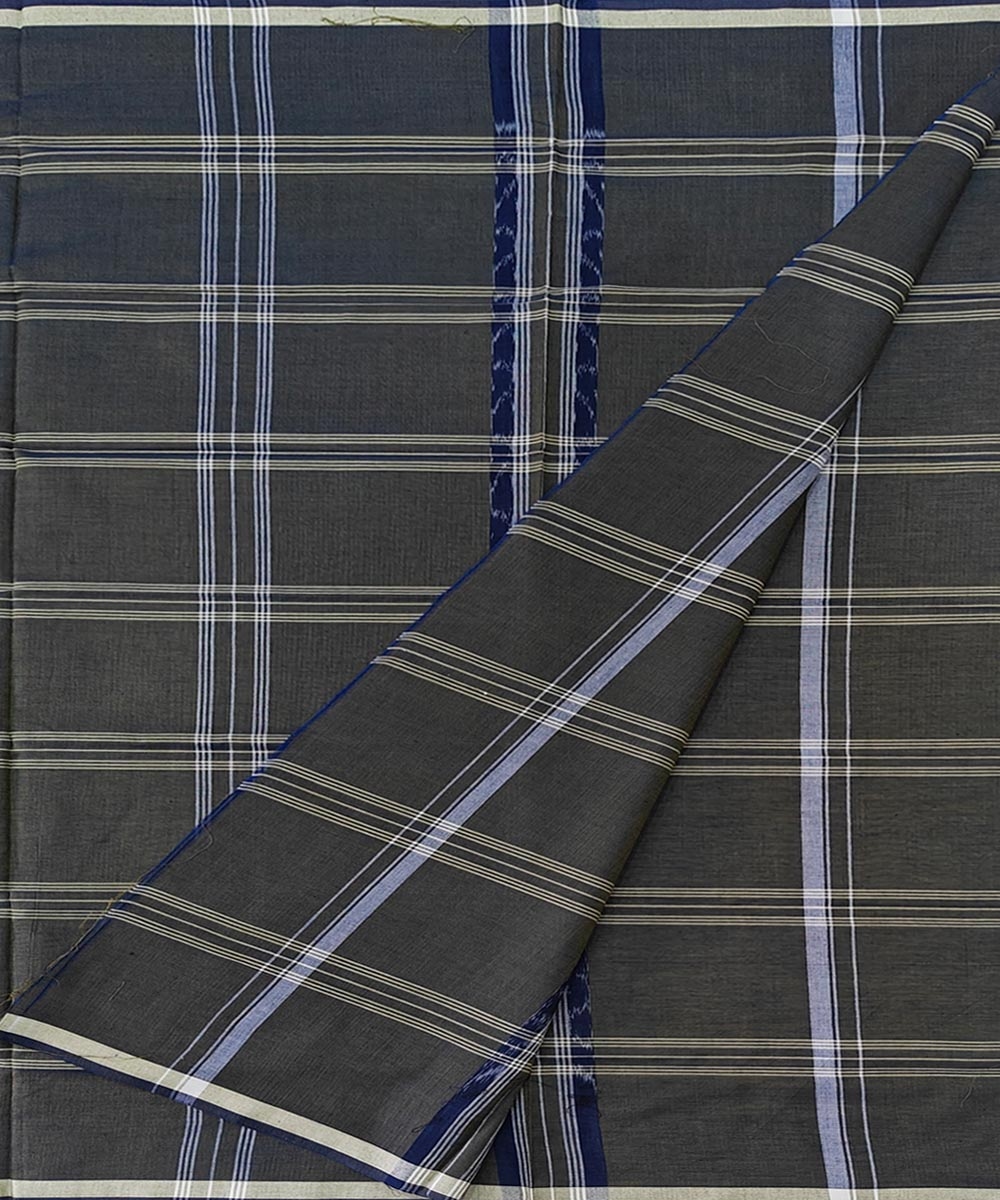 Olive Sambalpuri Handwoven Cotton Lungi Image 2