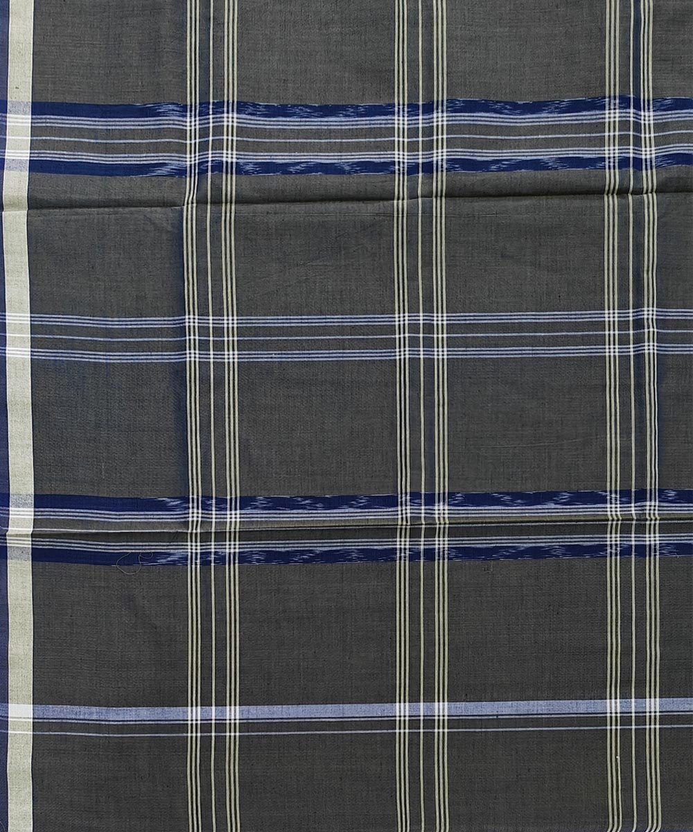 Olive Sambalpuri Handwoven Cotton Lungi Image 4