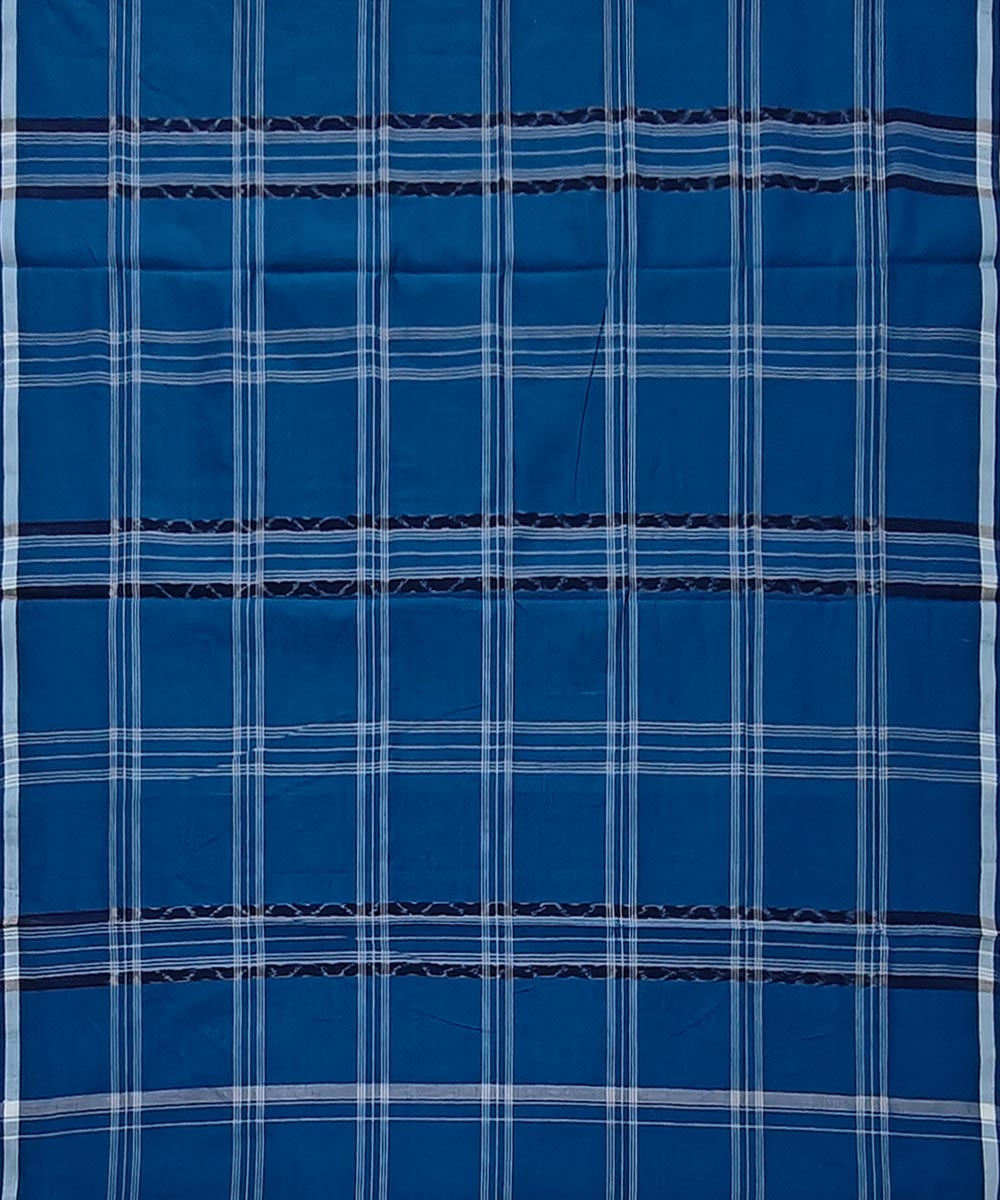 Blue Sambalpuri Handwoven Cotton Lungi Image 3