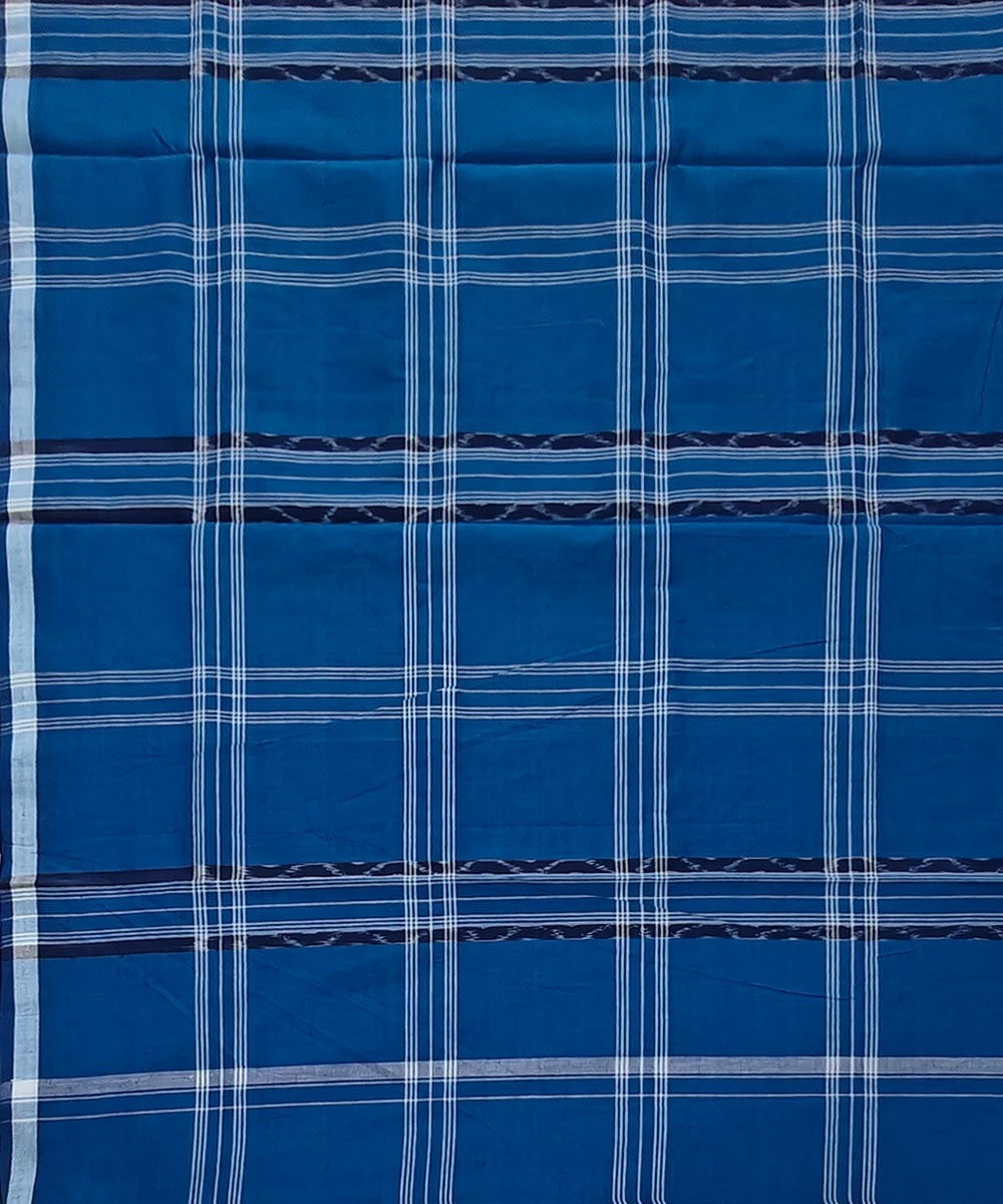 Blue Sambalpuri Handwoven Cotton Lungi Image 4