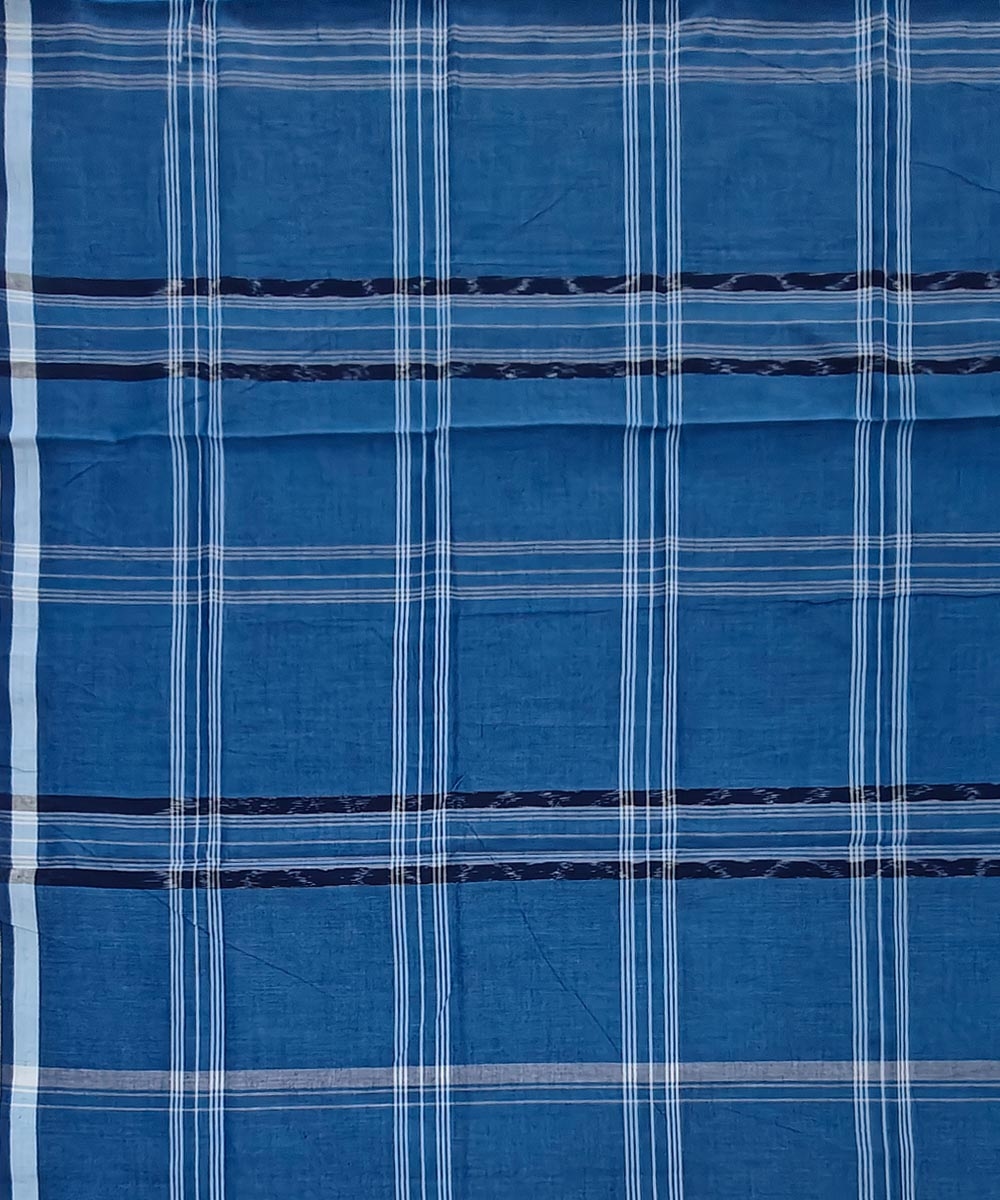 Blue Sambalpuri Handwoven Cotton Lungi Image 4