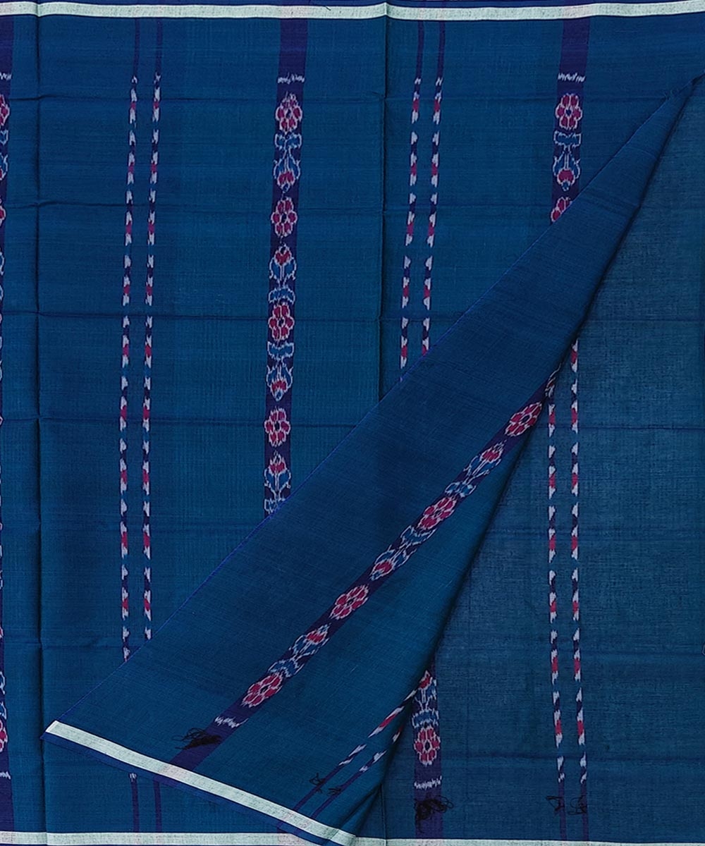 Blue Sambalpuri Handwoven Cotton Lungi Image 2