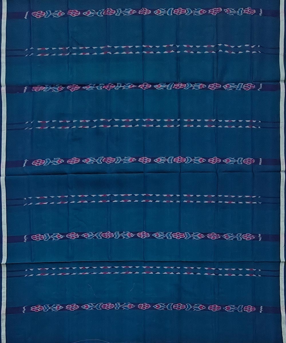 Blue Sambalpuri Handwoven Cotton Lungi Image 3
