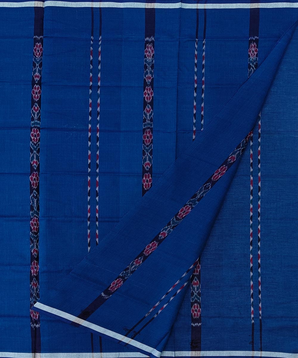 Blue Sambalpuri Handwoven Cotton Lungi Image 2