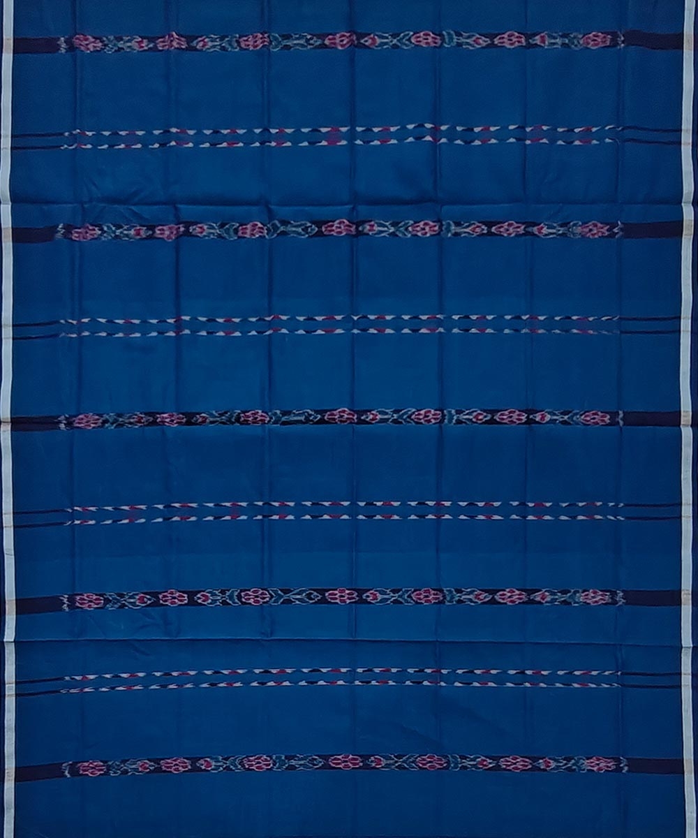Blue Sambalpuri Handwoven Cotton Lungi Image 3
