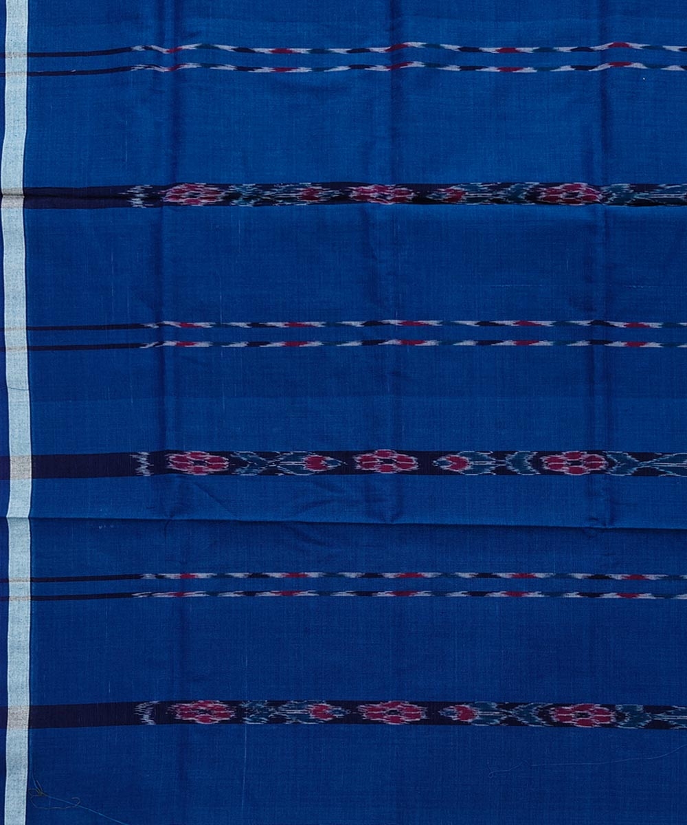 Blue Sambalpuri Handwoven Cotton Lungi Image 4