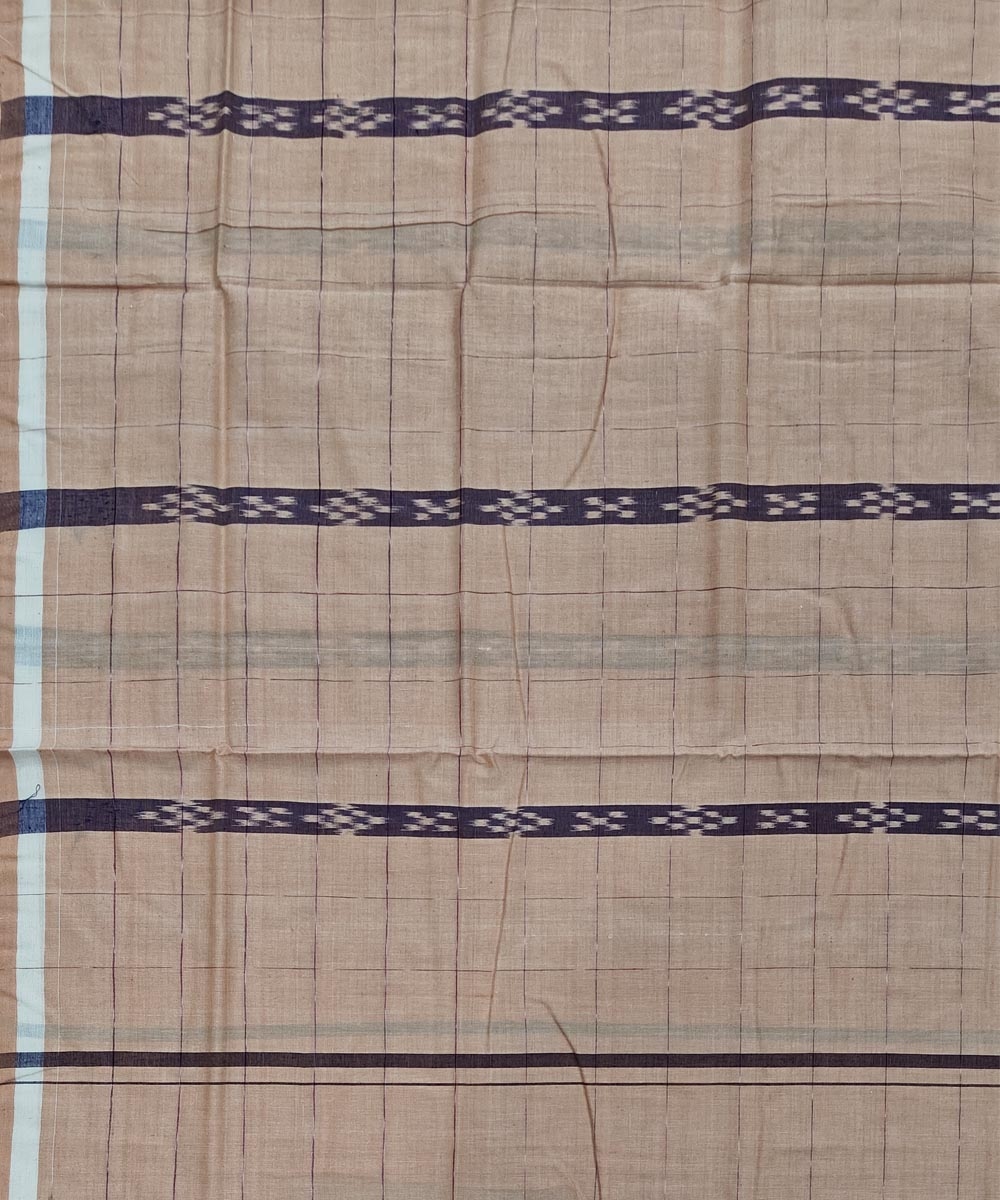 Beige Sambalpuri Handwoven Cotton Lungi Image 4