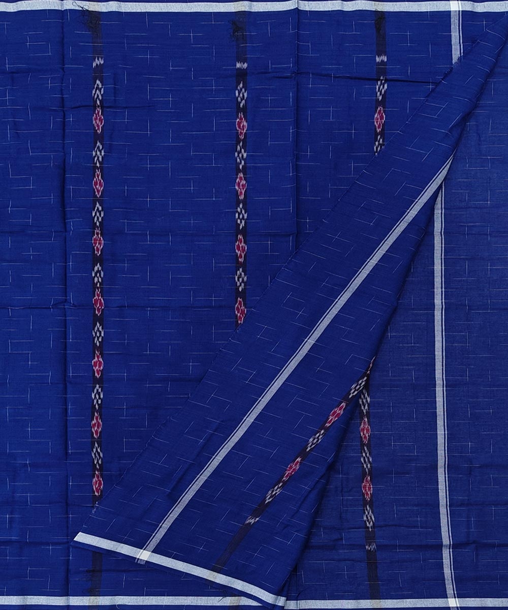 Blue Sambalpuri Handwoven Cotton Lungi Image 2