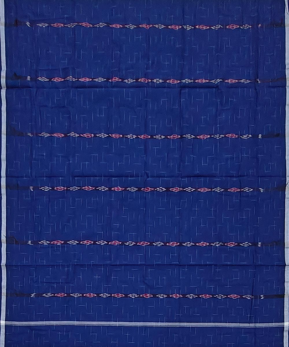 Blue Sambalpuri Handwoven Cotton Lungi Image 3